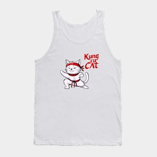 white cat kung fu cat master Tank Top